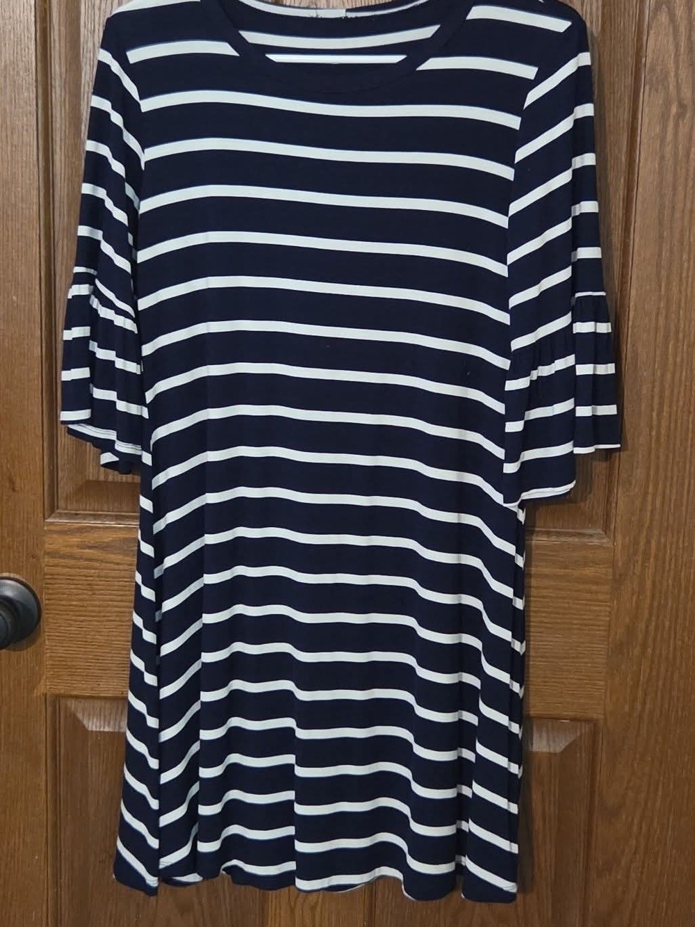 Striped Navy and White Women’s Swing Dress
